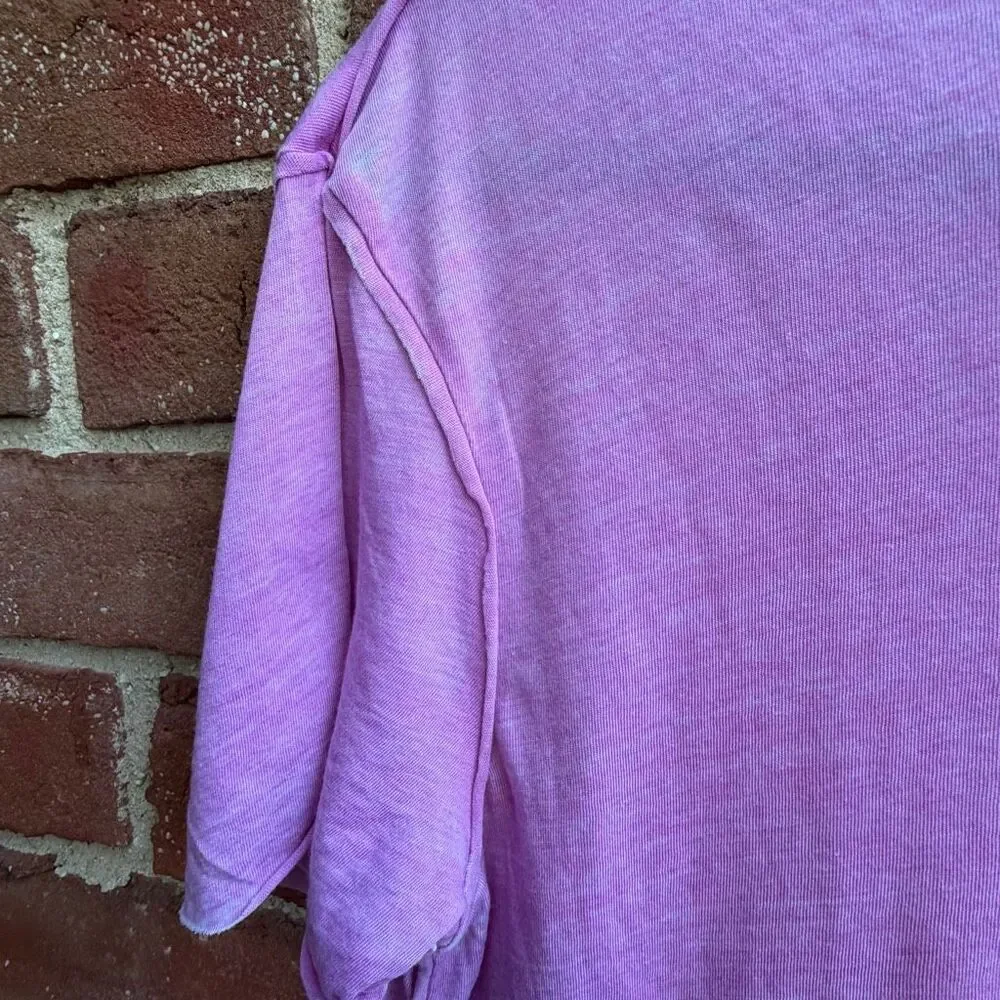 Free People X We The Free Vella Pocket Burnout Oversized Tee pink XS NEW